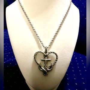 Heart and anchor necklace